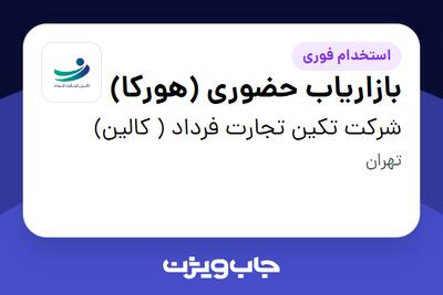 استخدام بازاریاب حضوری (هورکا) در شرکت تکین تجارت فرداد ( کالین)