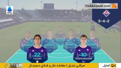 خلاصه بازی فیورنتینا 1-2 آاس رم (سری آ - 26-2025) - پارس فوتبال