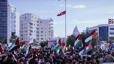 خشم تونسی‌ها از حمله رژیم اسرائیل به ناوگان «صمود» - تسنیم