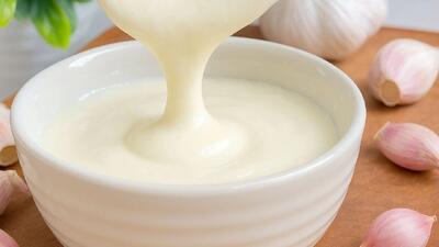 طرز تهیه سس سیر خانگی : بدون گلوتن، بدون تخم مرغ !