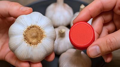 سیر را با دست پوست نکنید! با یک درب بطری، پوست یک سبد را در ۱ دقیقه بکنید!