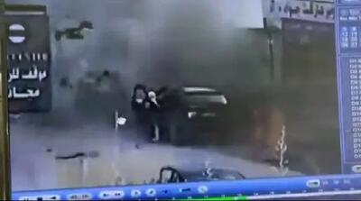  لحظه ترور یکی از فرمانده های حزب الله در جنوب لبنان+فیلم