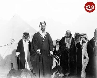 عکس/ اولین پادشاه عربستان ۱۱۵ سال پیش با خدم و حشم | اقتصاد24