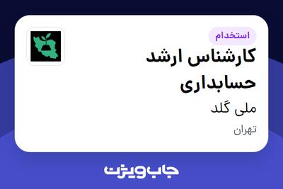  استخدام کارشناس ارشد حسابداری در ملی گلد