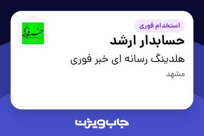  استخدام حسابدار ارشد در هلدینگ رسانه ای خبر فوری