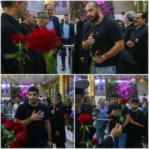حضور قهرمانان کشتی ایران در حرم امام رضا(ع) و تجلیل از افتخارآفرینان