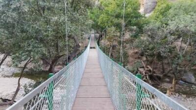 پل معلقی که دو دره را به هم پیوند می‌دهد