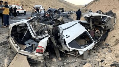 تصادف شدید 2 سواری در کرمانشاه؛ 4 نفر در دم جان باختند