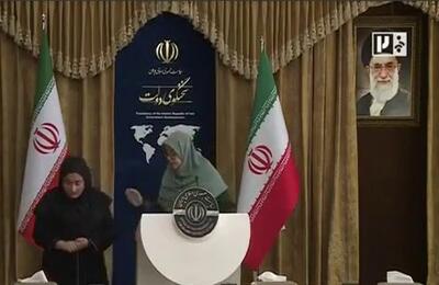 نشست سخنگوی دولت به دلیل بد شدن‌ حال‌ مهاجرانی قطع شد