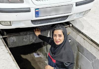 این خانم تنها بانوی آپاراتی و تعویض روغنی کشور است! (+عکس)