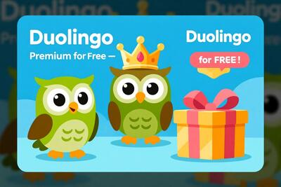 آموزش گرفتن رایگان پرمیوم اپلیکیشن دولینگو (Duolingo Plus)