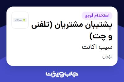 استخدام پشتیبان مشتریان (تلفنی و چت) - خانم در سیب اکانت