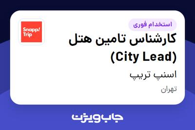 استخدام کارشناس تامین هتل (City Lead) در اسنپ تریپ