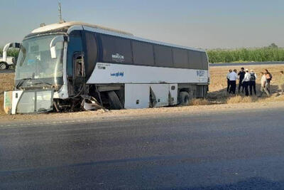 سه مصدوم در حادثه واژگونی اتوبوس شوش – اهواز