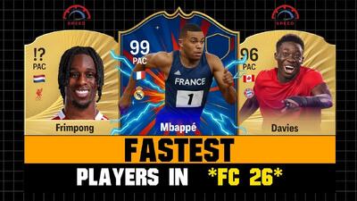 ریتینگ سریع‌ترین بازیکنان در EA FC 26 با حضور امباپه، مندس و وینیسیوس - پارس فوتبال