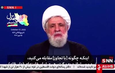 شیخ نعیم خطاب به مردم ایران: الگوی ایستادگی در برابر دشمن را به تمام جهان ارائه کردید + فیلم