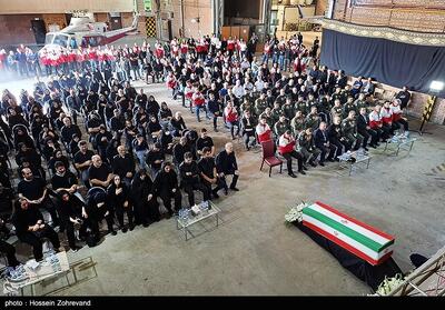 پیکر شهید سقوط بالگرد هلال احمر در تهران تشییع شد   فیلم - تسنیم