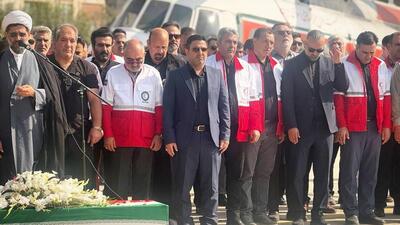 مراسم تشییع پیکر شهید کاپیتان «محسن مهراب‌زاده» برگزار شد