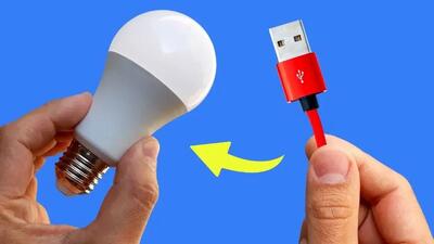 آموزش تعمیر لامپ LED سوخته با کابل USB قدیمی (فیلم)