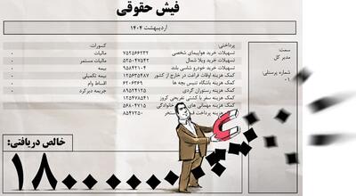 فیش حقوقی عجیب یک کارمند بانک!
