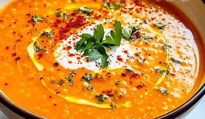 طرز تهیه سوپ عدس قرمز : رقیب سرسخت عدسی و صد برابر خوشمزه تر از گوشت !