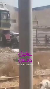 ببینید؛ برخورد قطار با لندکروز در شمال بغداد