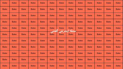 با استفاده از چشمان تیزبین خود، کلمه متفاوت «LAKE» را در بین کلمات «BAKE» پیدا کنید!