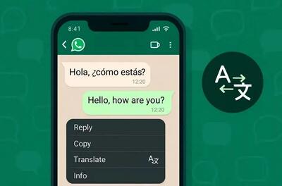 واتس‌اپ آیفون به قابلیت ترجمه با پشتیبانی از ٢١ زبان مجهز شد