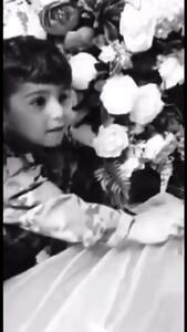 آخرین وداع فرزند شهید عطوی با پدرش/فیلم