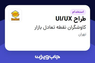  استخدام طراح UI/UX در کاوشگران نقطه تعادل بازار