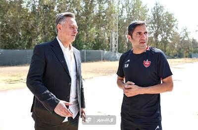 دیدار هاشمیان و مالدینی در تمرین پرسپولیس