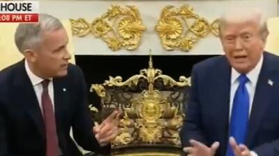 رفتار تحقیرآمیز ترامپ حین پاچه خواری بابت حمله به ایران!