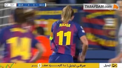 گل تماشایی الکسیا پوتیاس به زنان بایرن مونیخ (زنان بارسلونا - زنان بایرن مونیخ)