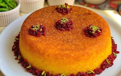 تهچین مرغ و بادمجون