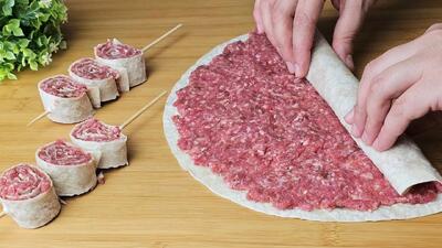طرز تهیه کباب چنجه با گوشت چرخ کرده بدون نیاز به زغال و منقل