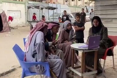 ببینید | انتظار ساکنین غزه برای شروع جلسه امضای تفاهم آتش بس در مصر
