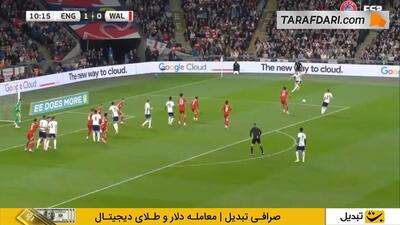 گل اولی واتکینز به ولز (انگلیس 2-0 ولز)