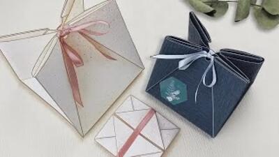جعبه هدیه اوریگامی با پاپیون