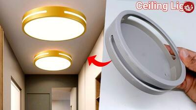 یک ایده ساده برای ساخت چراغ سقفی LED مدرن با لوله پلیکا
