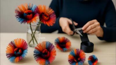 ایده کاردستی آسان و منحصر به فرد برای گل دکوری با روبان ساتن!