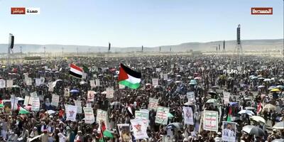 تظاهرات گسترده در یمن در حمایت از فلسطین