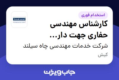 استخدام کارشناس مهندسی حفاری جهت دار (Directional Driller / DD) - آقا در شرکت خدمات مهندسی چاه سیلند
