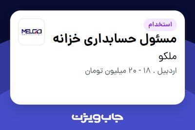 استخدام مسئول حسابداری خزانه - آقا در ملکو
