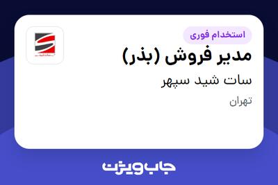 استخدام مدیر فروش (بذر) در سات شید سپهر