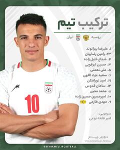 اعلام ترکیب تیم ملی ایران مقابل روسیه