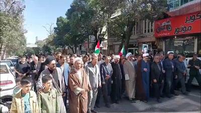 برگزاری راهپیمایی بشارت نصر در  اهر + فیلم