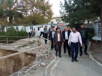 پیگیری اجرای بخش جدید در حال احداث مجموعه بیمارستان ۵ آذر گرگان