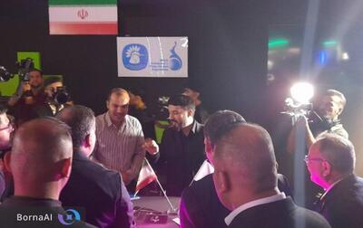 وزیر ورزش عراق از پاویون ایران در اولین نمایشگاه بازی این کشور بازدید کرد