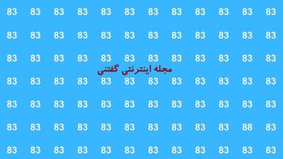 آیا می‌توانید با پیدا کردن عدد 88 مخفی در عرض 7 ثانیه در این تست خطای دید معکوس، بینایی سوپرمنی خود را ثابت کنید؟