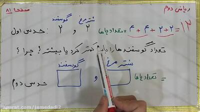 فیلم تدریس صفحه ۸۱ ریاضی کلاس دوم